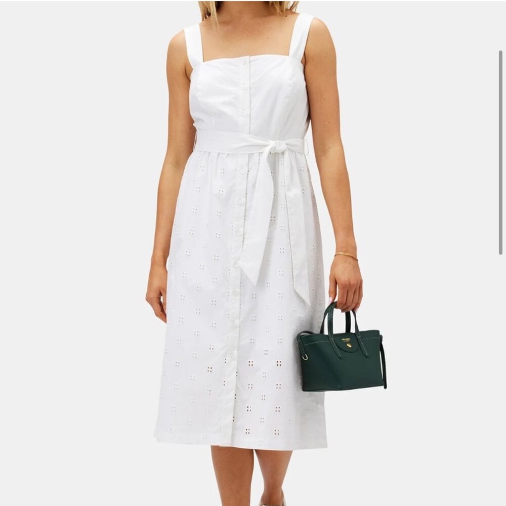 Amour Vert Irene Organic Cotton Eyelet Dress